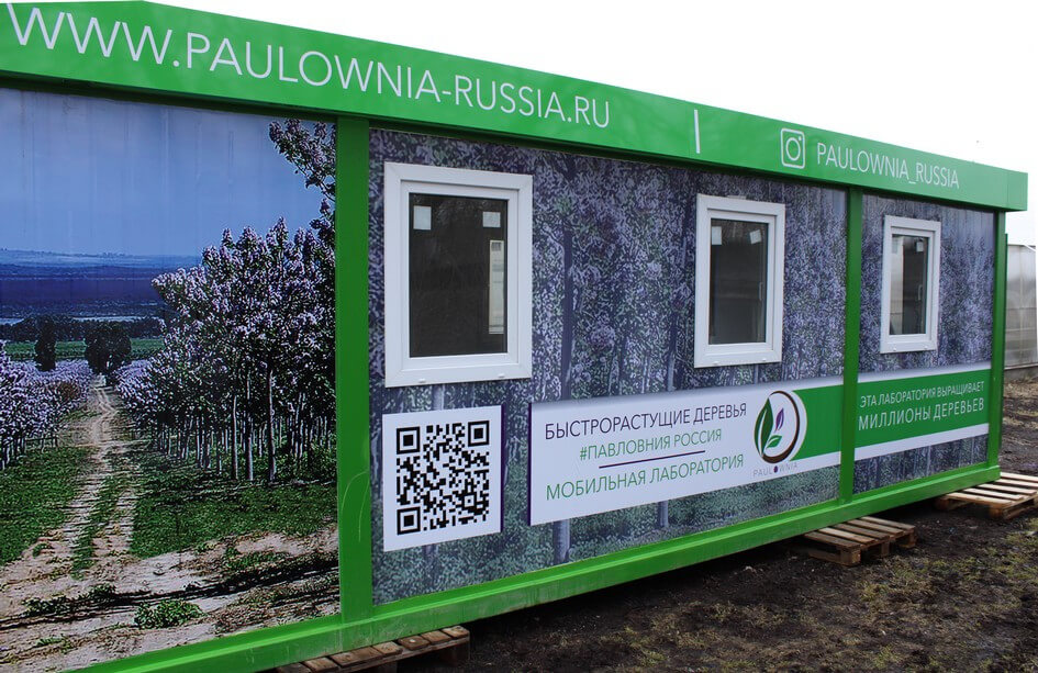 Мобильная лаборатория для выращивания саженцов павлония