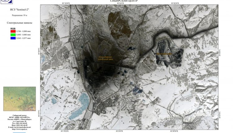 Из космоса виден черный снег в Новосибирской области