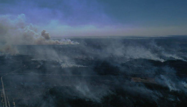 Чернобыльский пожар снова раздувает ветер