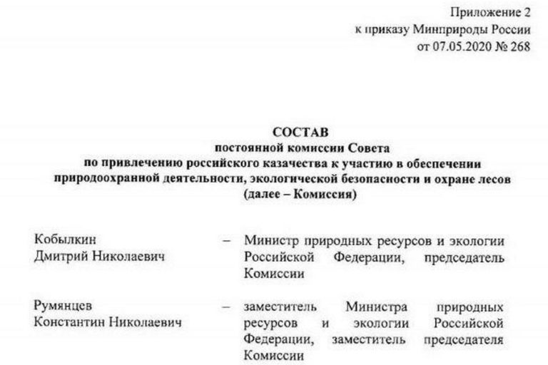 Казачество продолжит участие в природоохранной деятельности