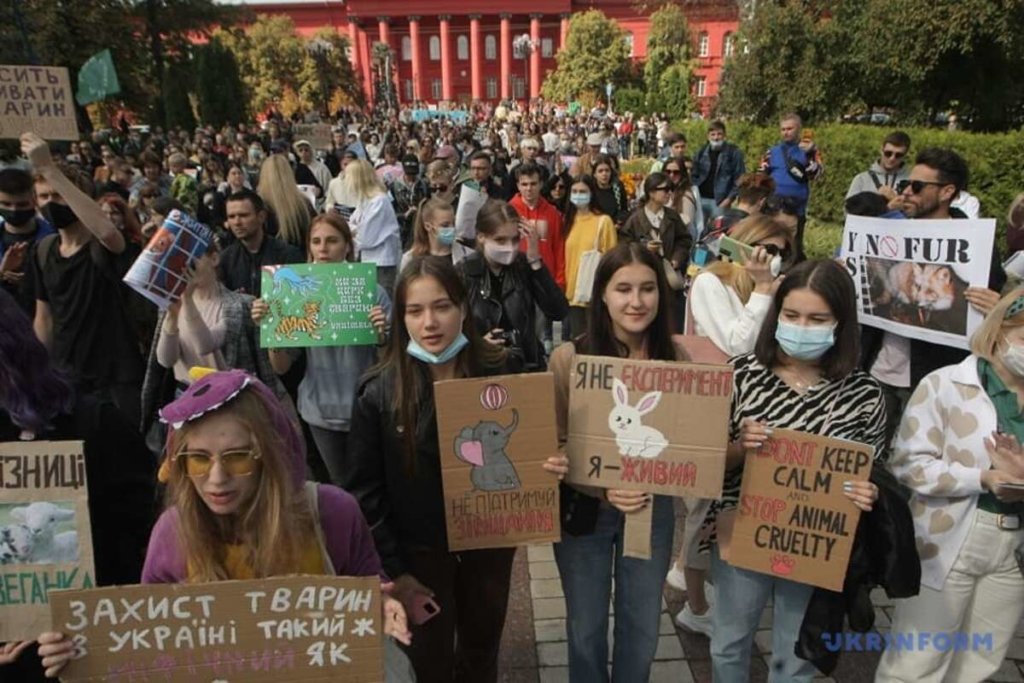 Марш в защиту животных объединил 30 городов Украины
