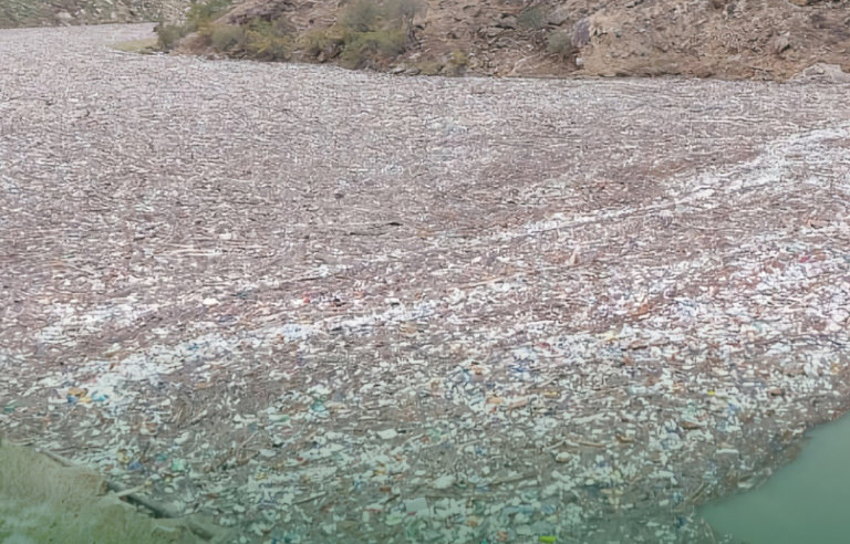 Два водоема в Дагестане покрылись мусором