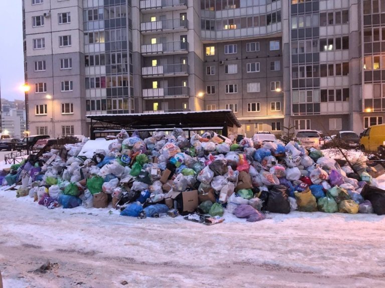 Жители Петербурга жалуются на горы мусора в городе