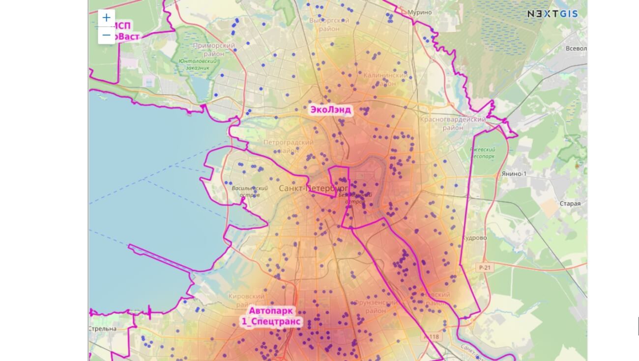 Тепловая карта спб