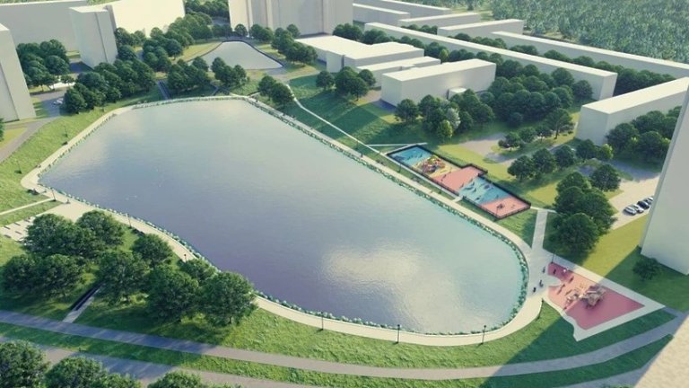 В Москве реконструируют пруд Коньково-Деревлево Нижний