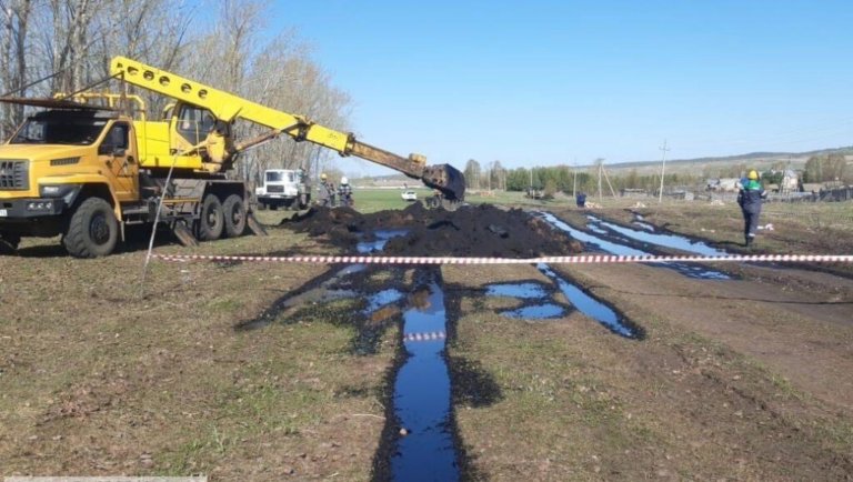 В Башкирии произошёл разлив нефти