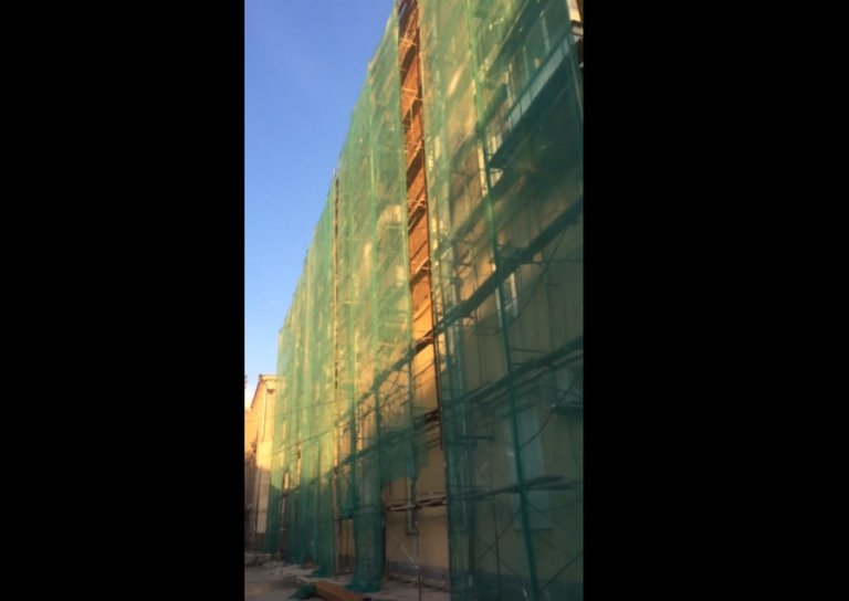 Новосибирцы обвинили строителей в замуровывании гнезд на фасаде дома