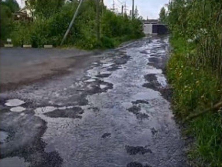 По улице Петрозаводска текут канализационные стоки
