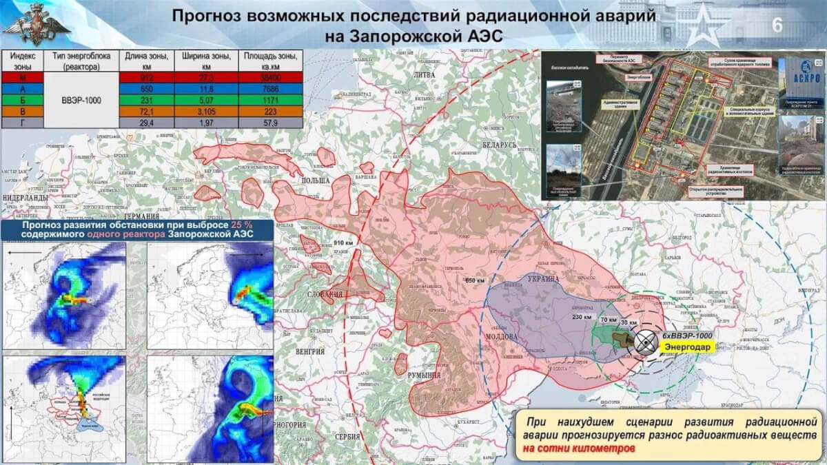 Куда распространится радиация в случае аварии на Запорожской АЭС ⋆ НИА  