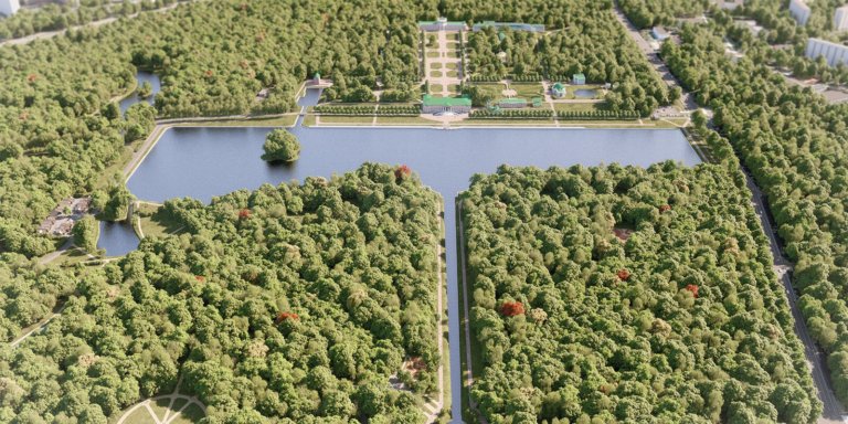 В московском «Кусково» приступили к расчистке Большого дворцового пруда