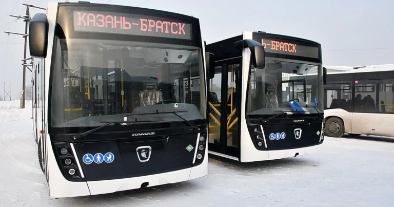 КамАЗ доставил первую партию газомоторных автобусов в Братск