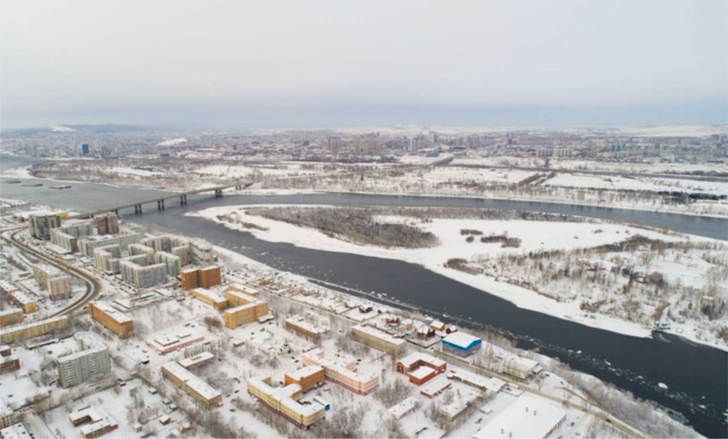 Уровень воды в Енисее сильно упал