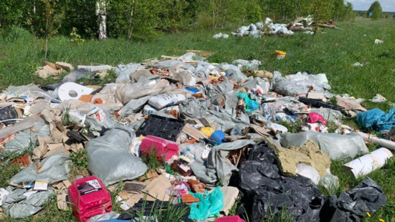 Рядом с мусорным полигоном в Казани обнаружили сразу 10 незаконных свалок