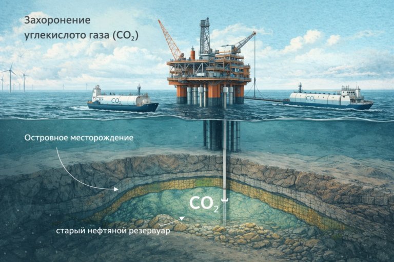 Европа захоронит CO₂ у побережья Дании