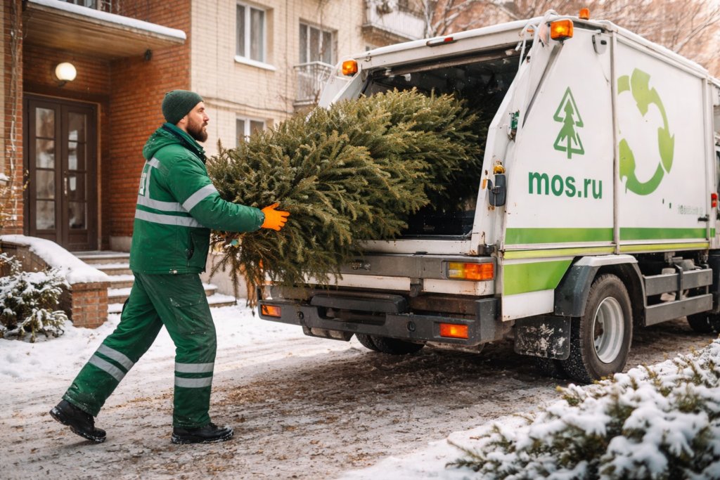 Новогодние ели в Москве принимают на экологичную переработку до 1 марта