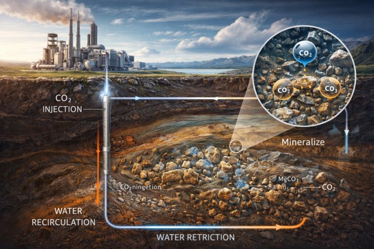 Разработана технология подземного хранения CO₂ с пониженным потреблением воды