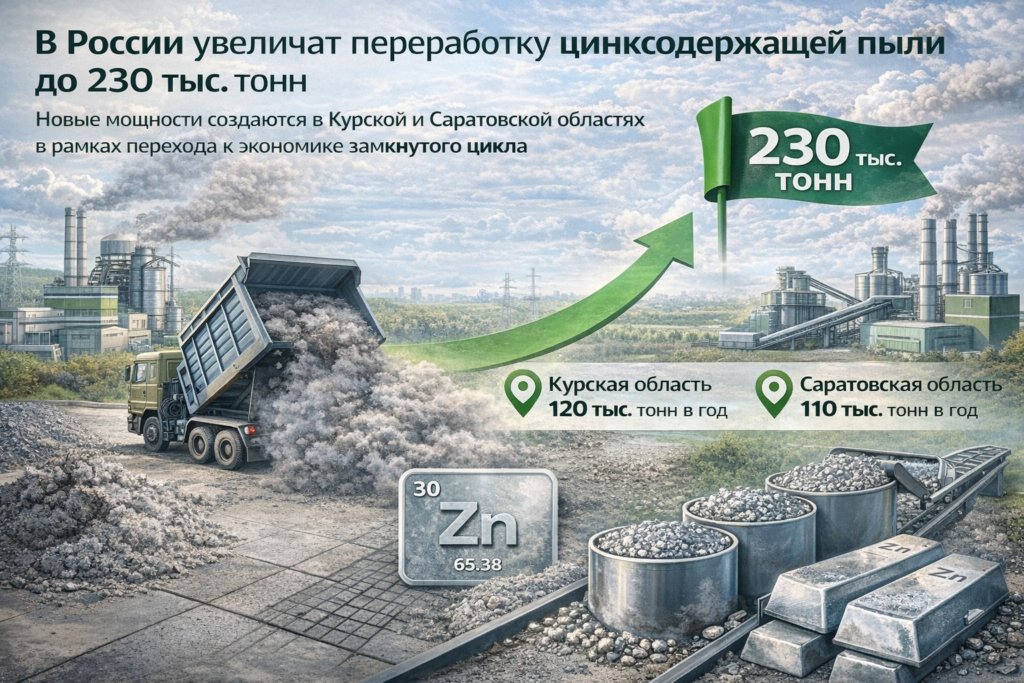 Переработка отходов поможет сократить дефицит цинка в России