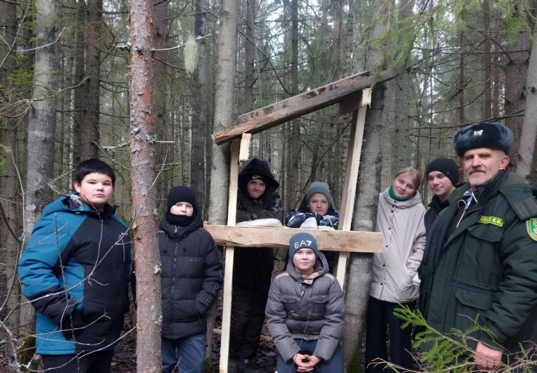 В Нижегородской области школьники создают галечники для лесных птиц