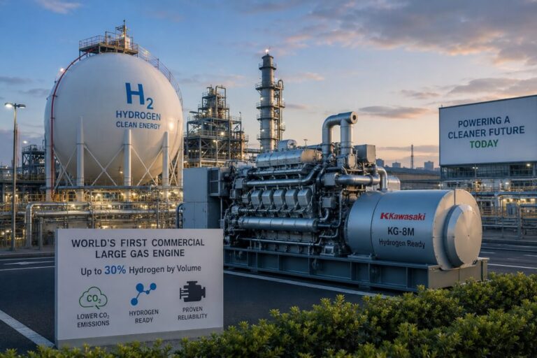 Япония запустит первый коммерческий газовый двигатель с добавлением водорода