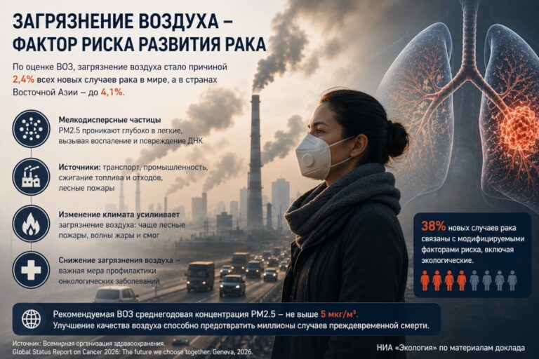 ВОЗ: изменение климата усиливает воздействие загрязнения воздуха и повышает онко-риски