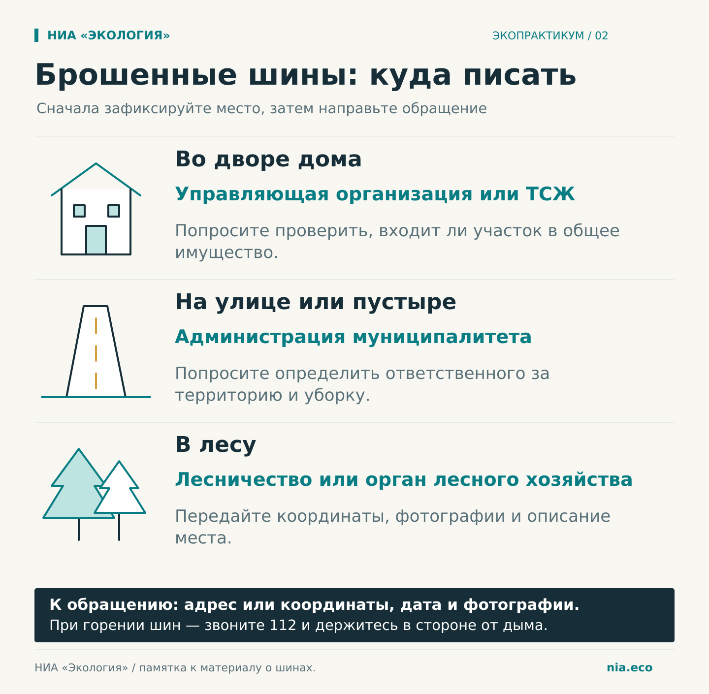 Брошенные шины: куда обращаться